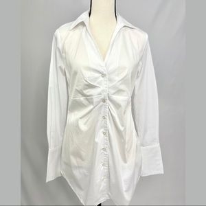 NWT Calvin Klein Jeans White Button Down Blouse